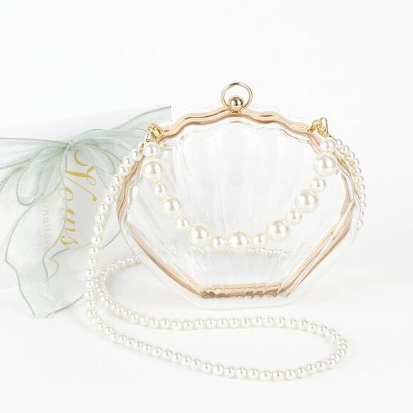 Women Seashell Clutch Acrylic Crossbody Evening Bag Top-Handle Gift main image 6
